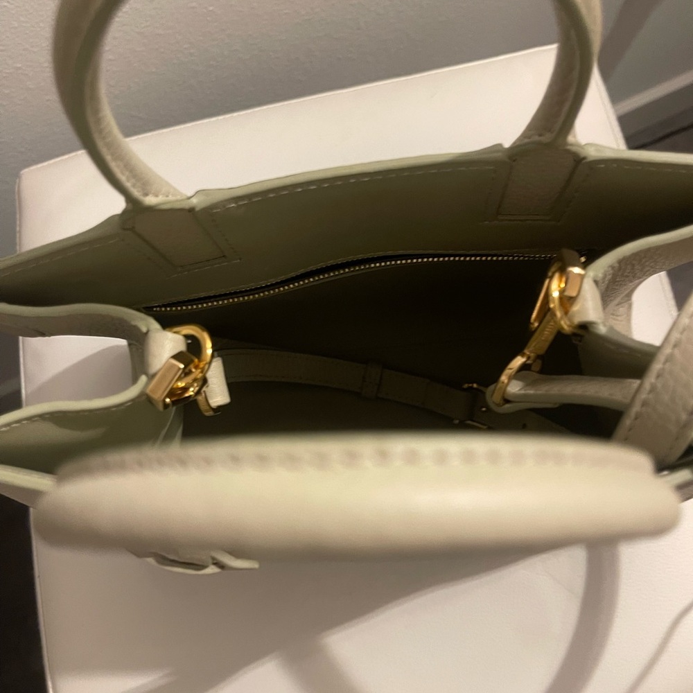 BURBERRY Leather Mini Frances Tote Bag in HUNTER - Picture 6 of 7